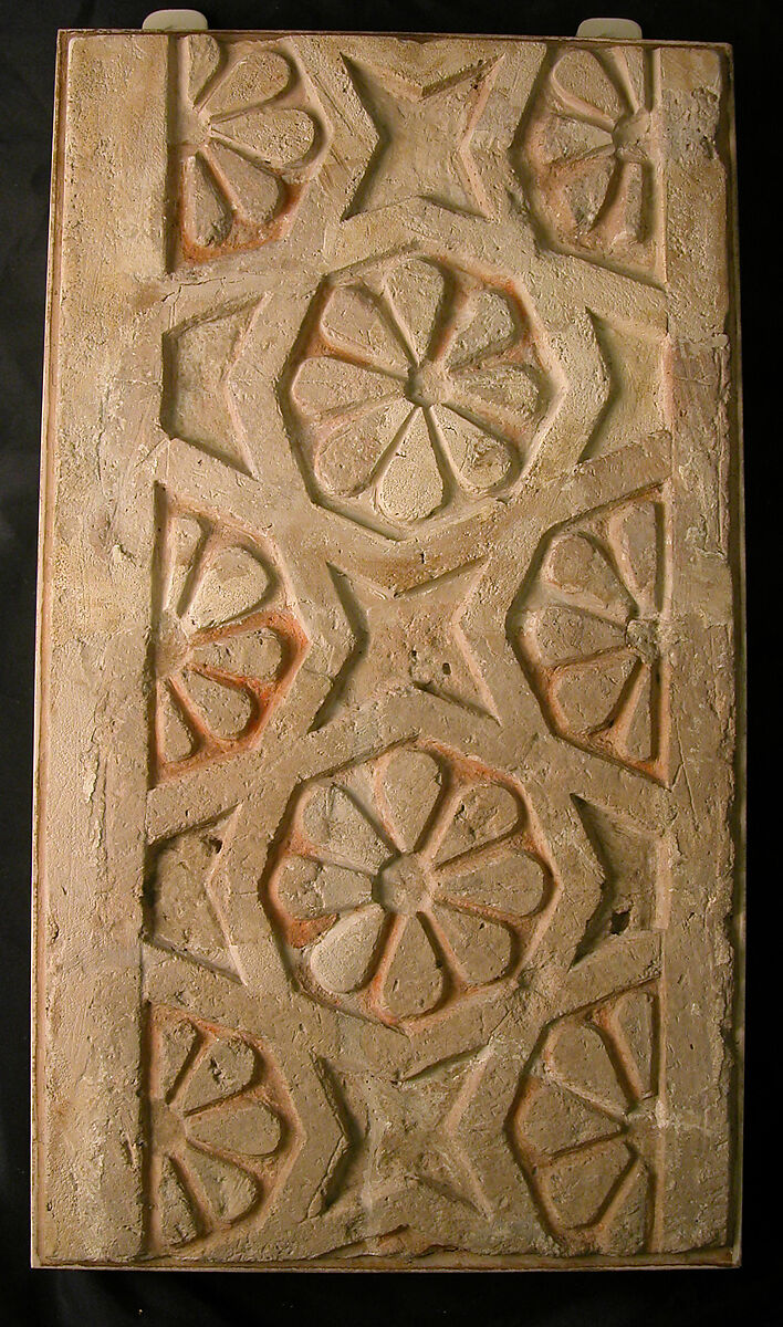 Fragment of a Frieze, Terracotta; carved, painted