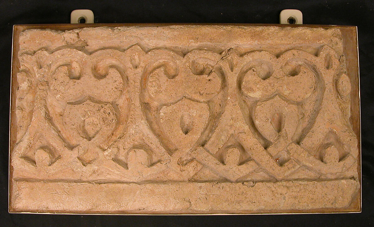 Fragment of a Frieze, Terracotta; carved, painted