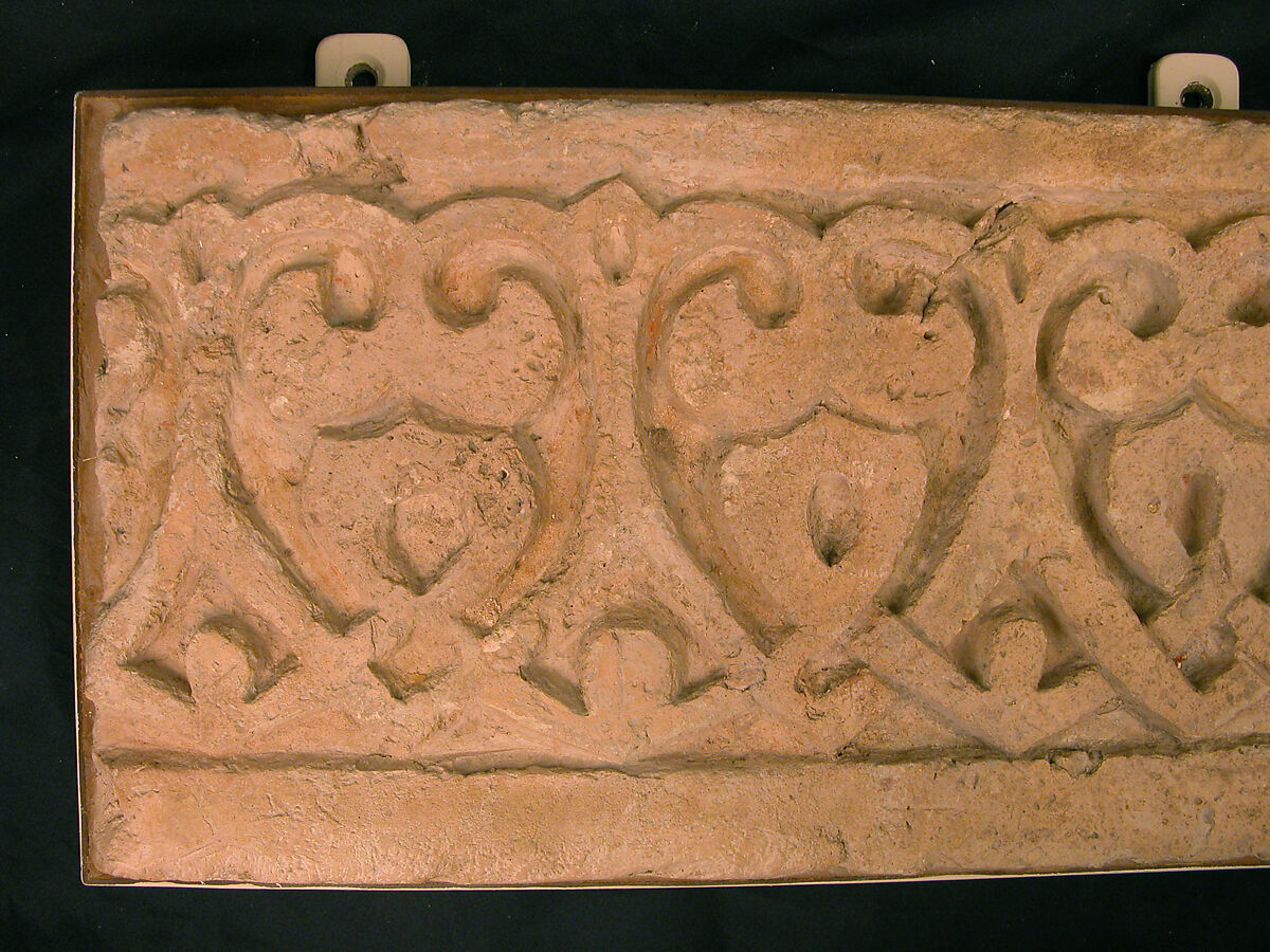 Fragment of a Frieze, Terracotta; carved, painted