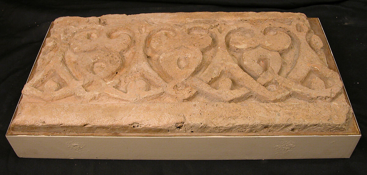 Fragment of a Frieze, Terracotta; carved, painted