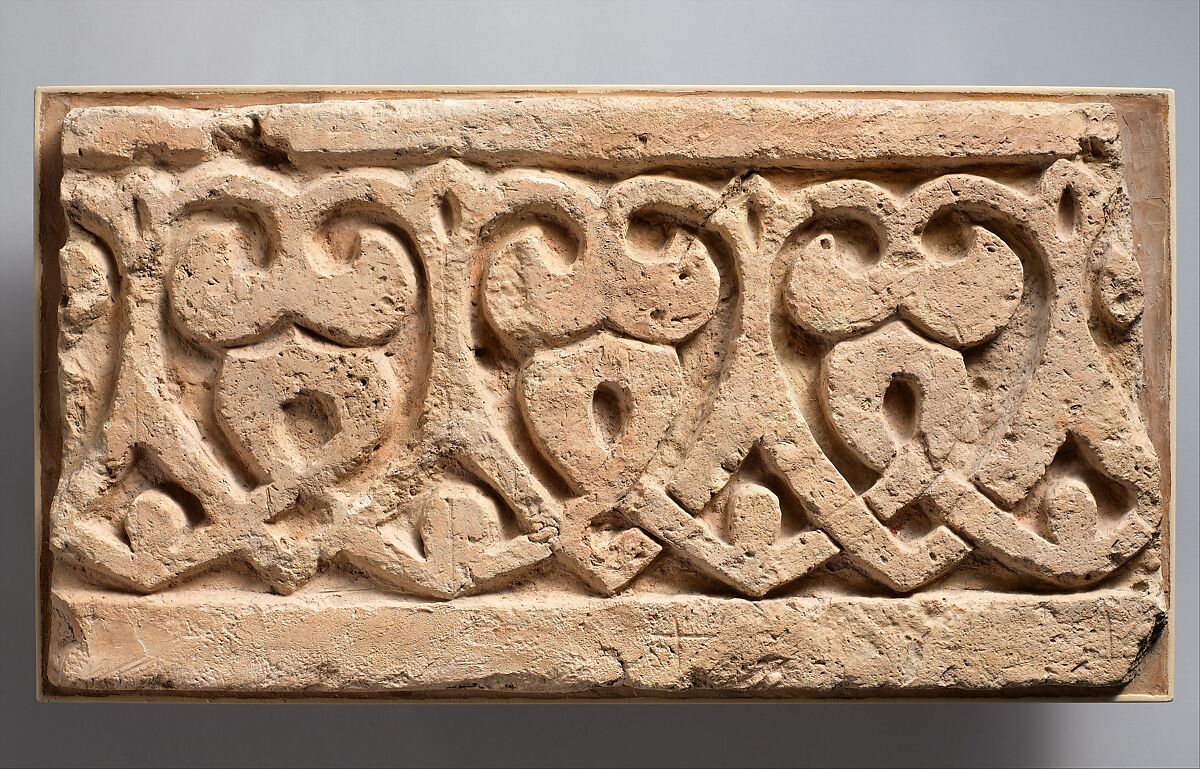 Fragment of a Frieze, Terracotta; carved, painted 