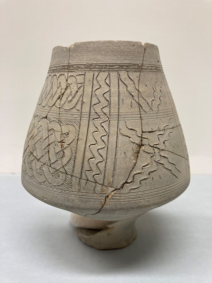 Cup, Earthenware; incised and unglazed 