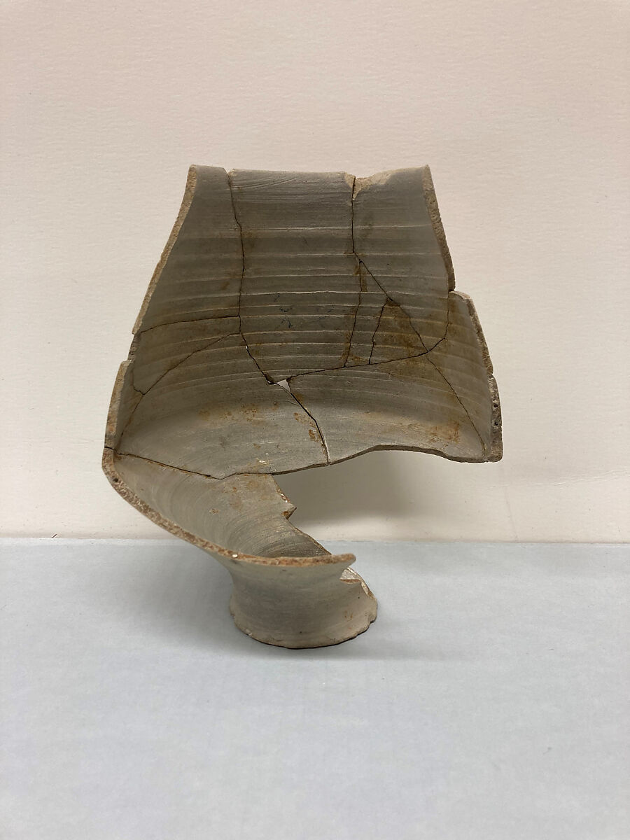 Cup, Earthenware; incised and unglazed