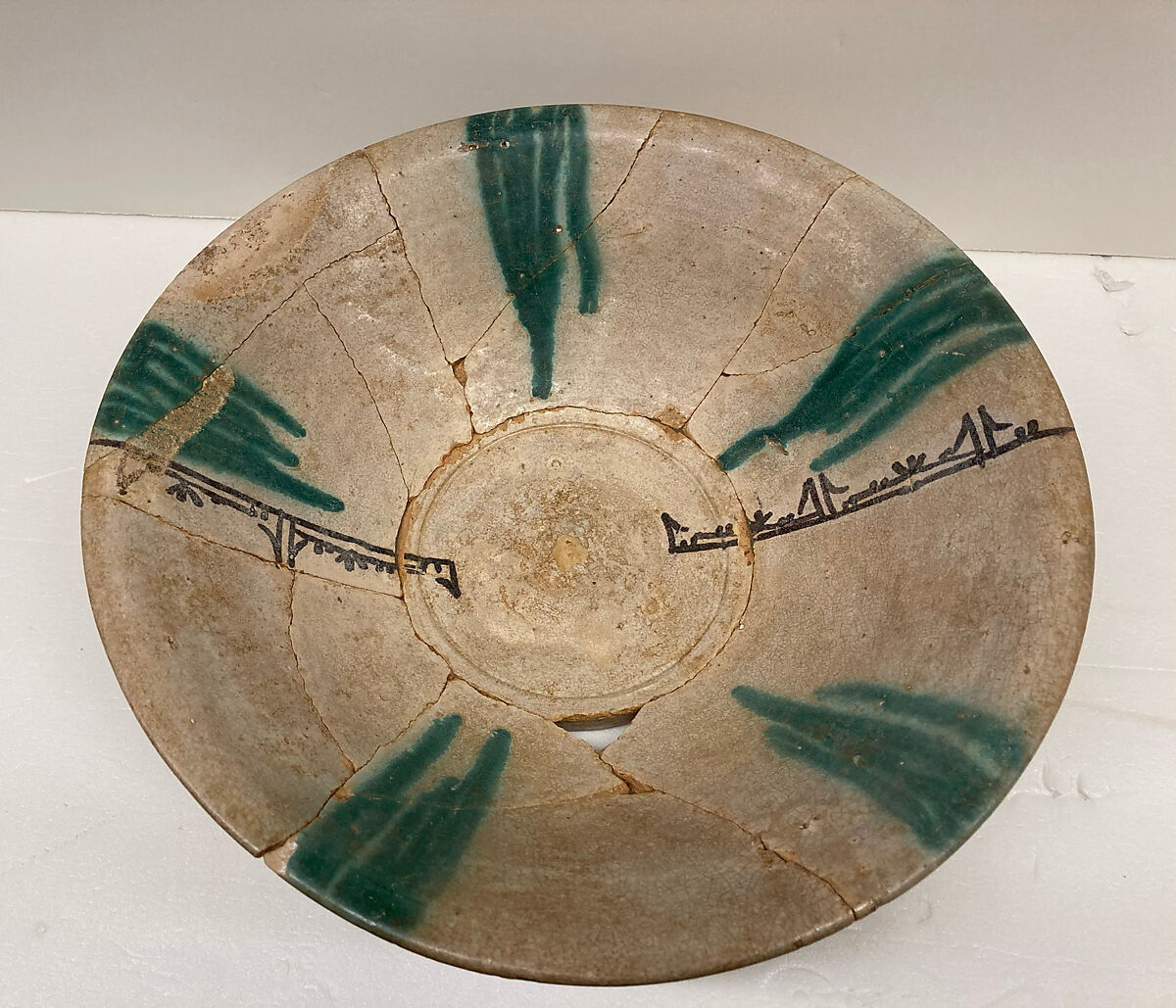 Bowl, Earthenware; painted in color on an opaque white glaze