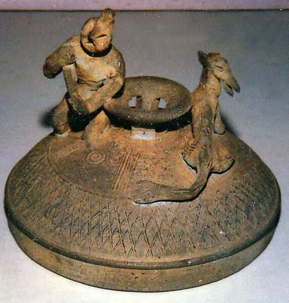 Lid, High-fired pottery (proto-porcelain), Korea 