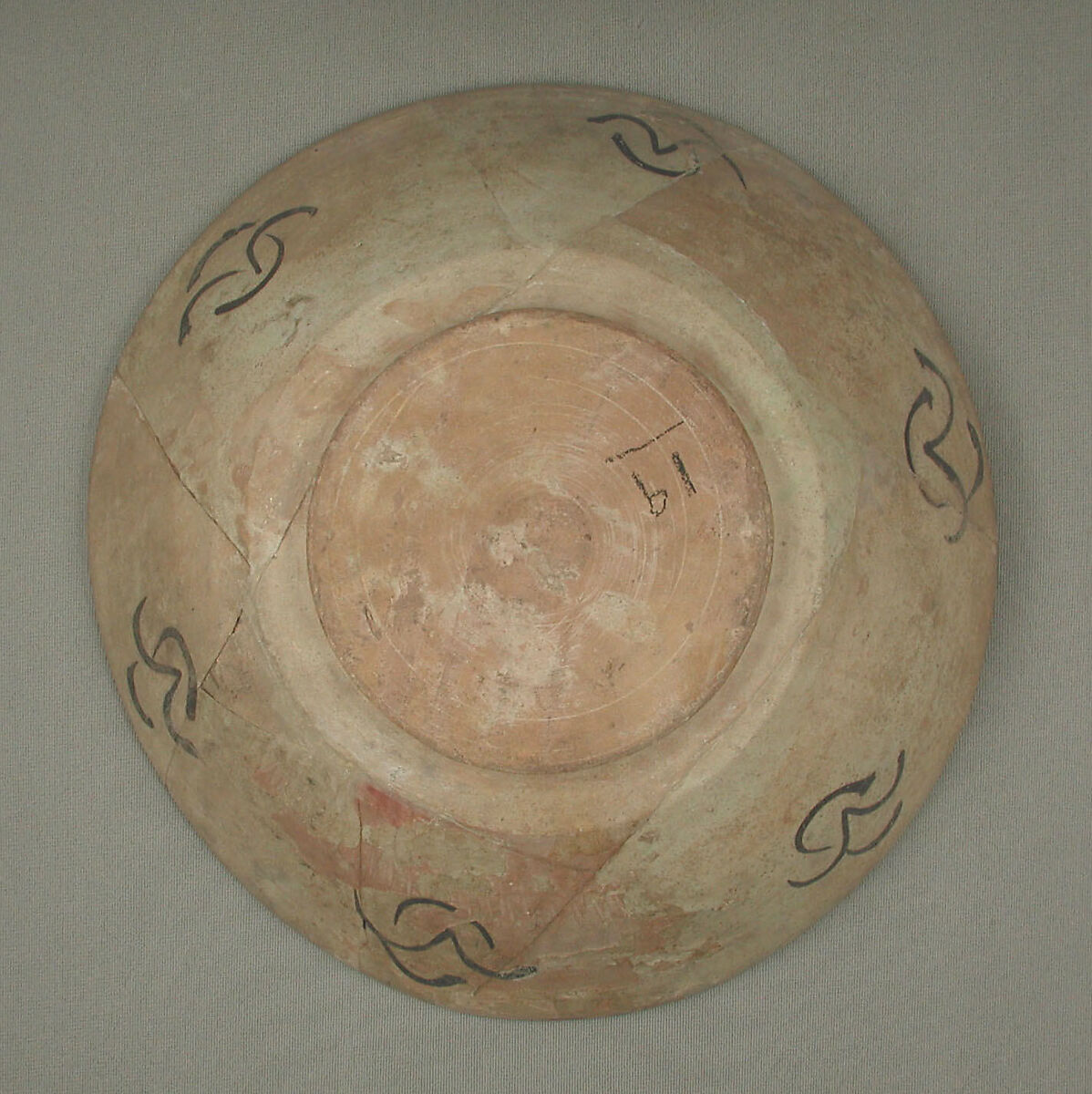 Bowl with Arabic Inscription, "Blessing, Prosperity, Well-being, Happiness", Earthenware; white slip with polychrome slip decoration under transparent glaze