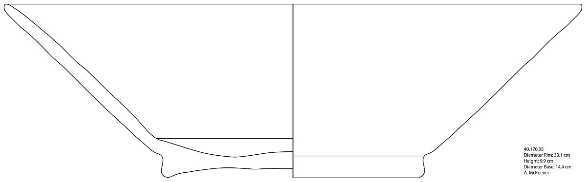 Bowl, Earthenware; white slip, incised and splashed with polychrome glazes under transparent glaze (sgraffito ware)