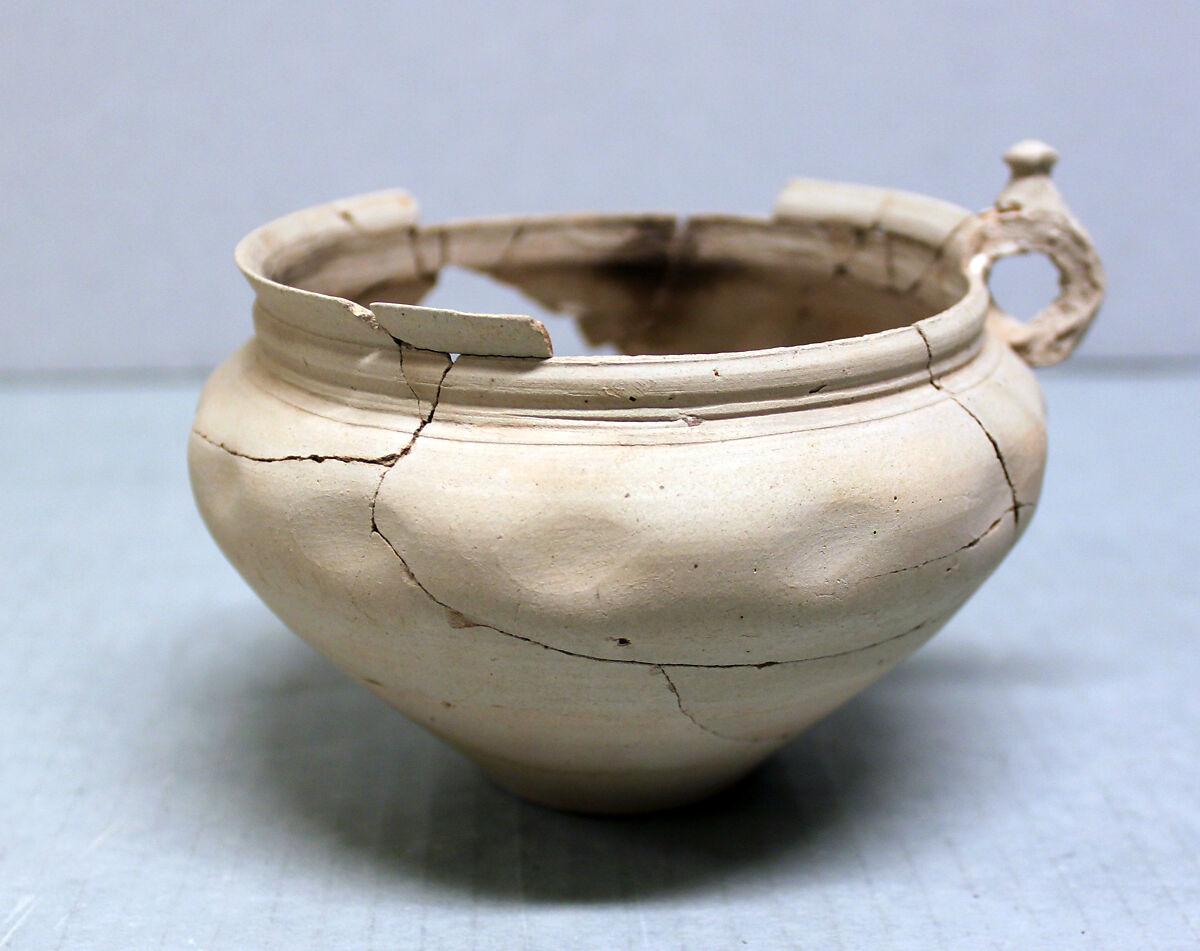 Cup, Earthenware; slip covered and unglazed