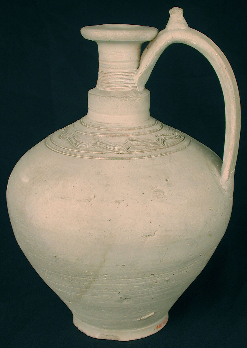 Ewer, Earthenware; slip-covered, unglazed 