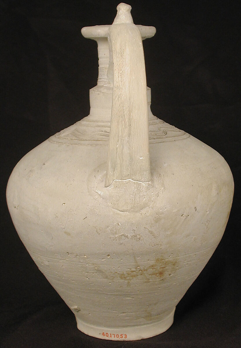 Ewer, Earthenware; slip-covered, unglazed