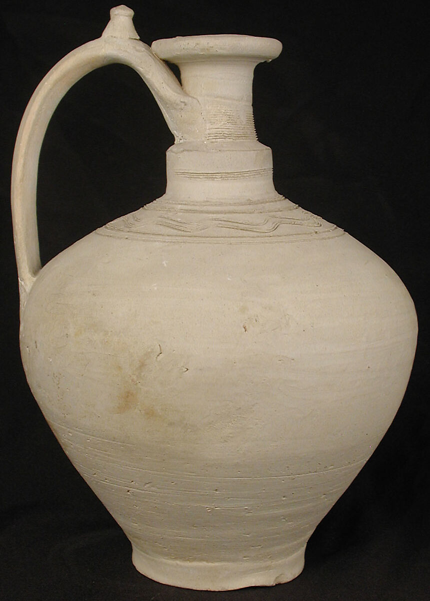 Ewer, Earthenware; slip-covered, unglazed