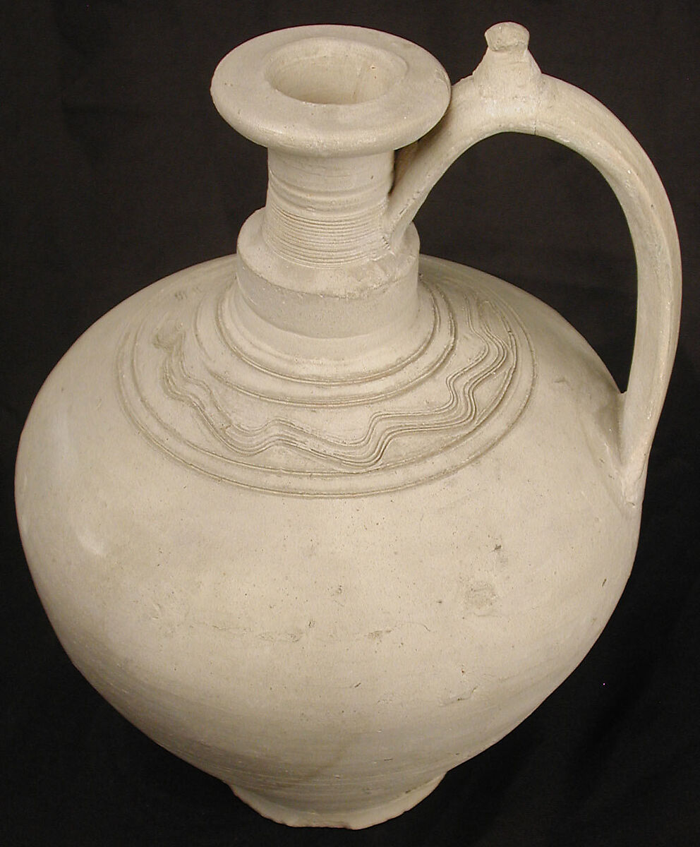 Ewer, Earthenware; slip-covered, unglazed