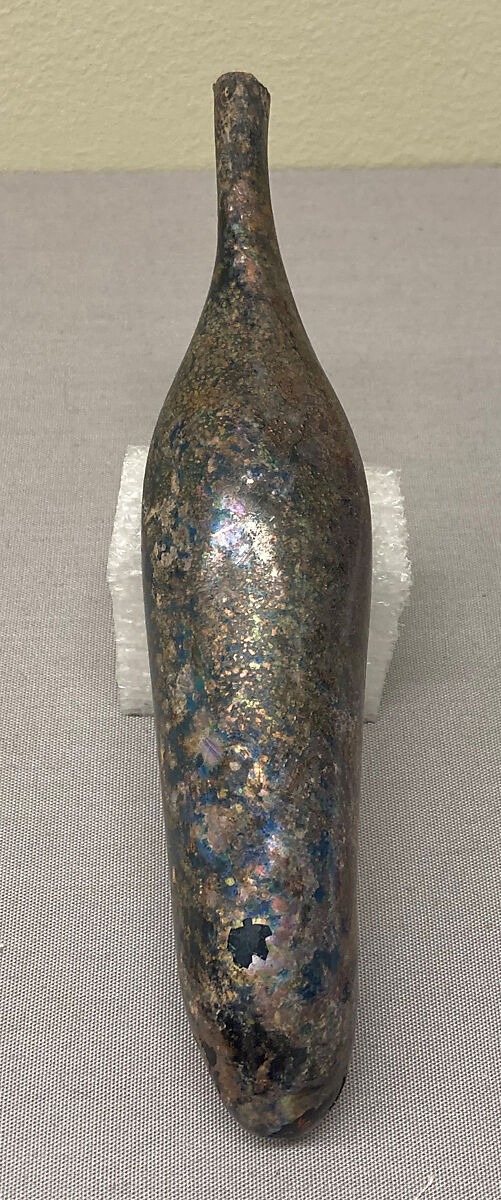 Bottle, Glass; free blown