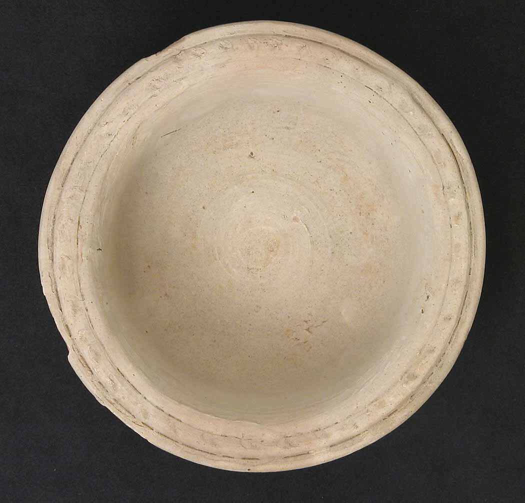 Dish, Earthenware; slip covered and unglazed 