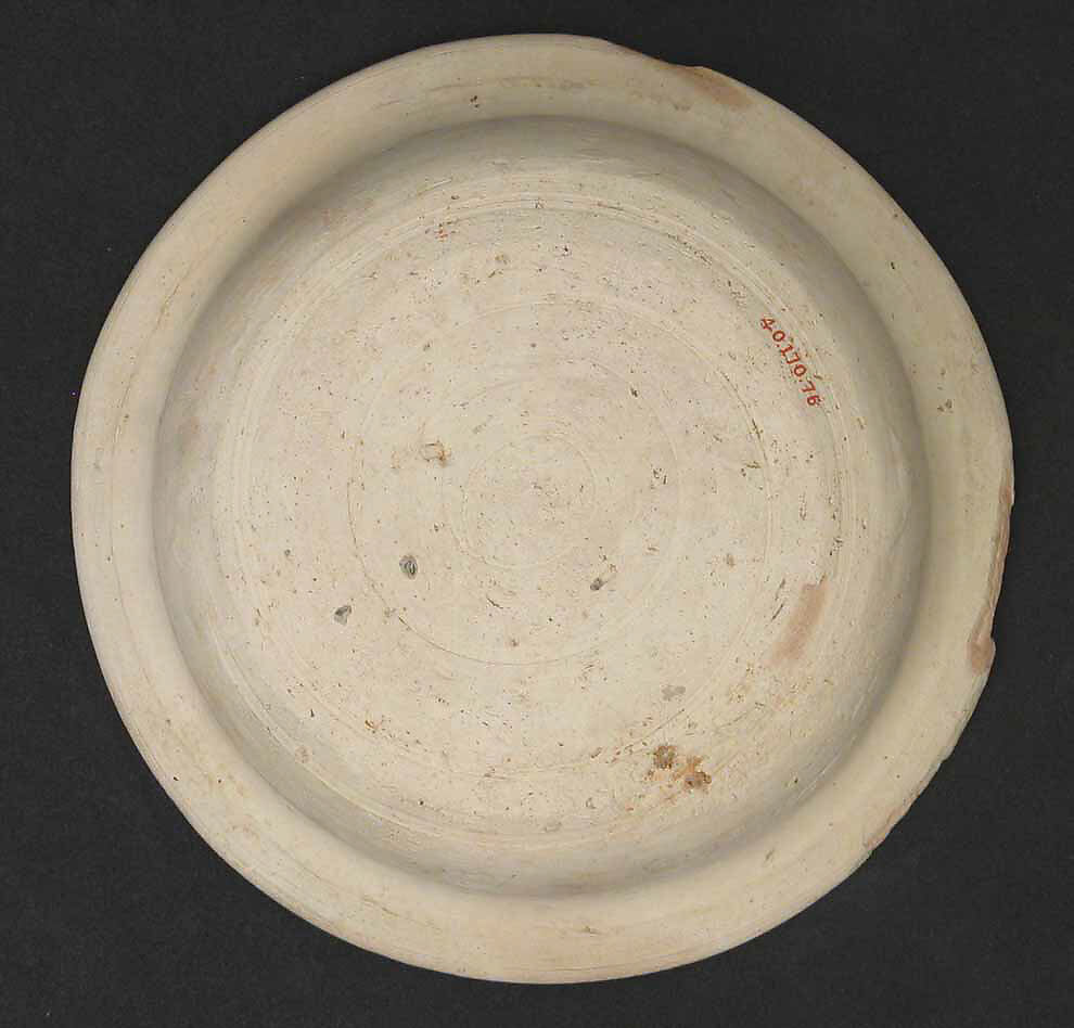 Dish, Earthenware; slip covered and unglazed