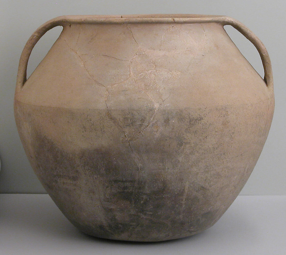 Jar, Earthenware; slip covered  and unglazed 