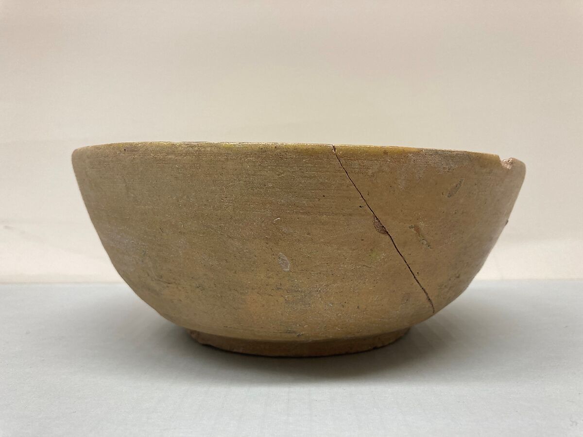 Bowl, Earthenware; slip-covered, polychrome slip decoration, glazed