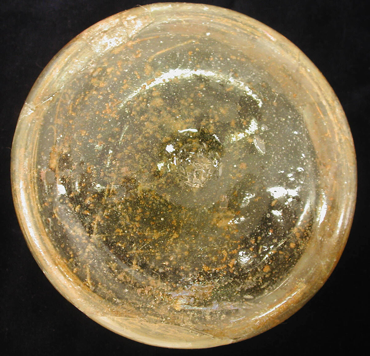 Dish, Glass; free blown