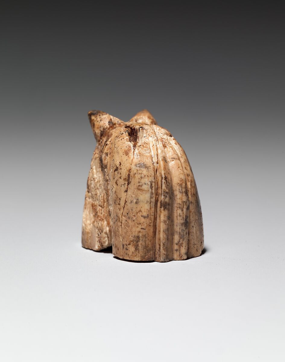 Chess Piece, Bishop, Ivory; carved, painted