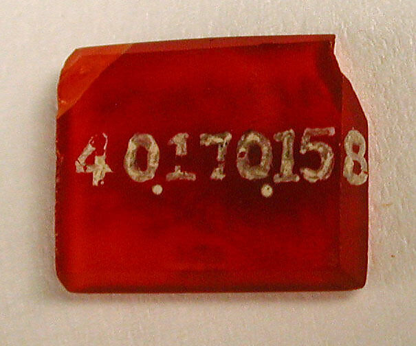 Seal with Hebrew Inscription, Carnelian; incised