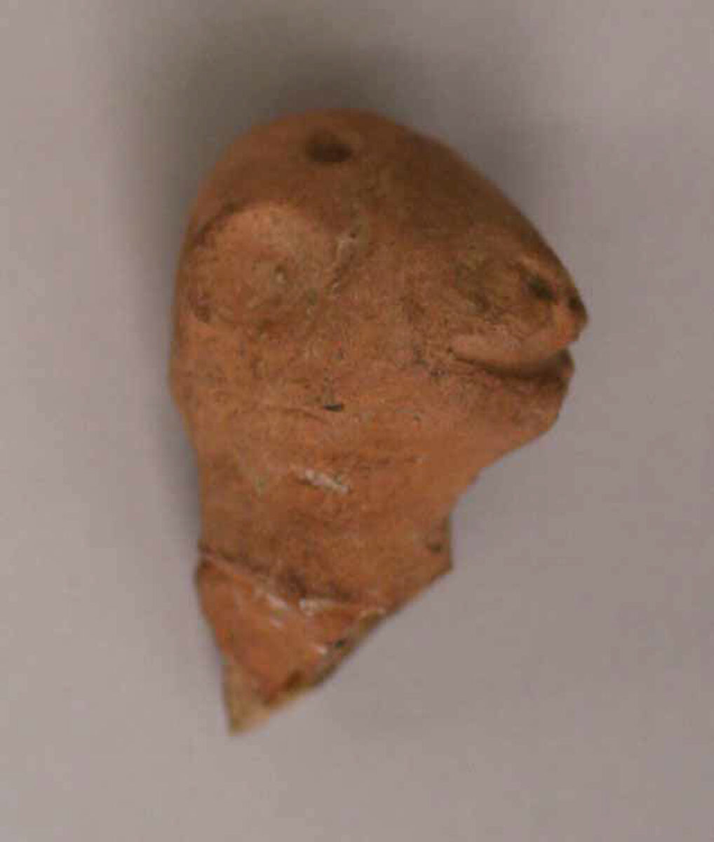Fragment of a Figure, Earthenware; unglazed 