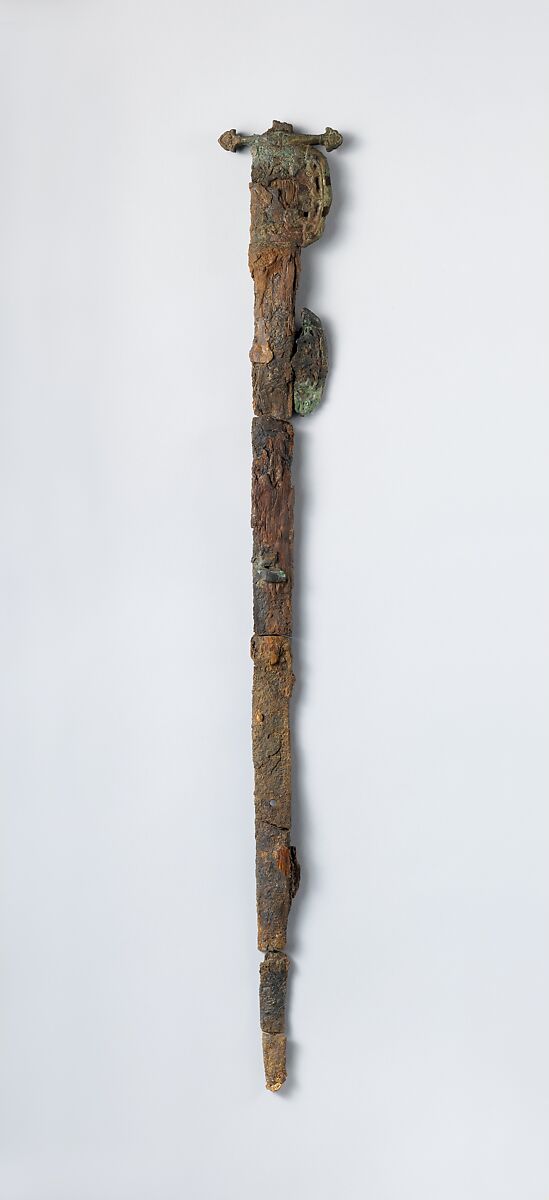 Sword, Iron, wood, gilded bronze 