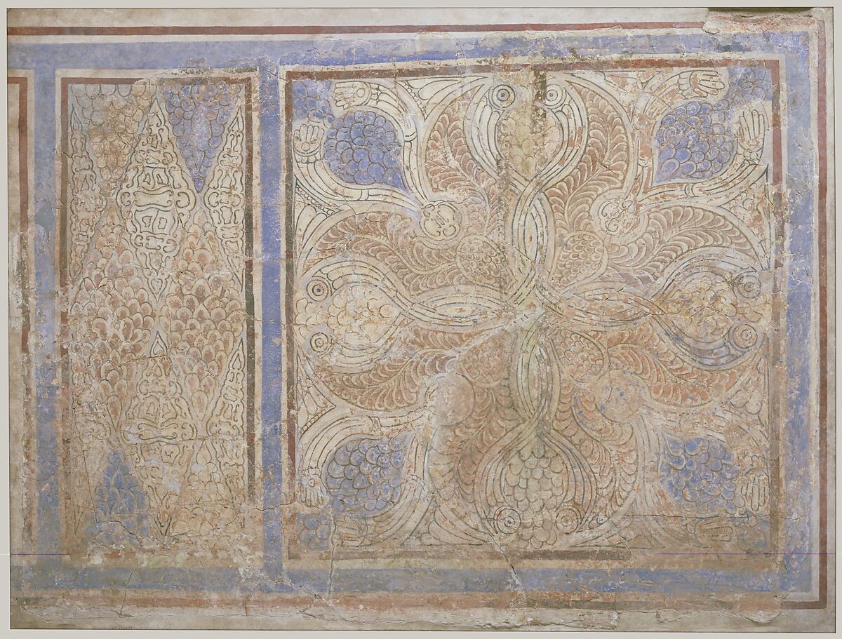 Painted Dado Panels, Stucco; painted