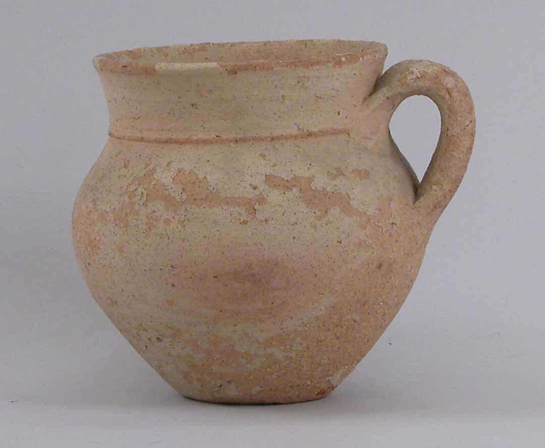Cup, Earthenware; slip covered and unglazed 