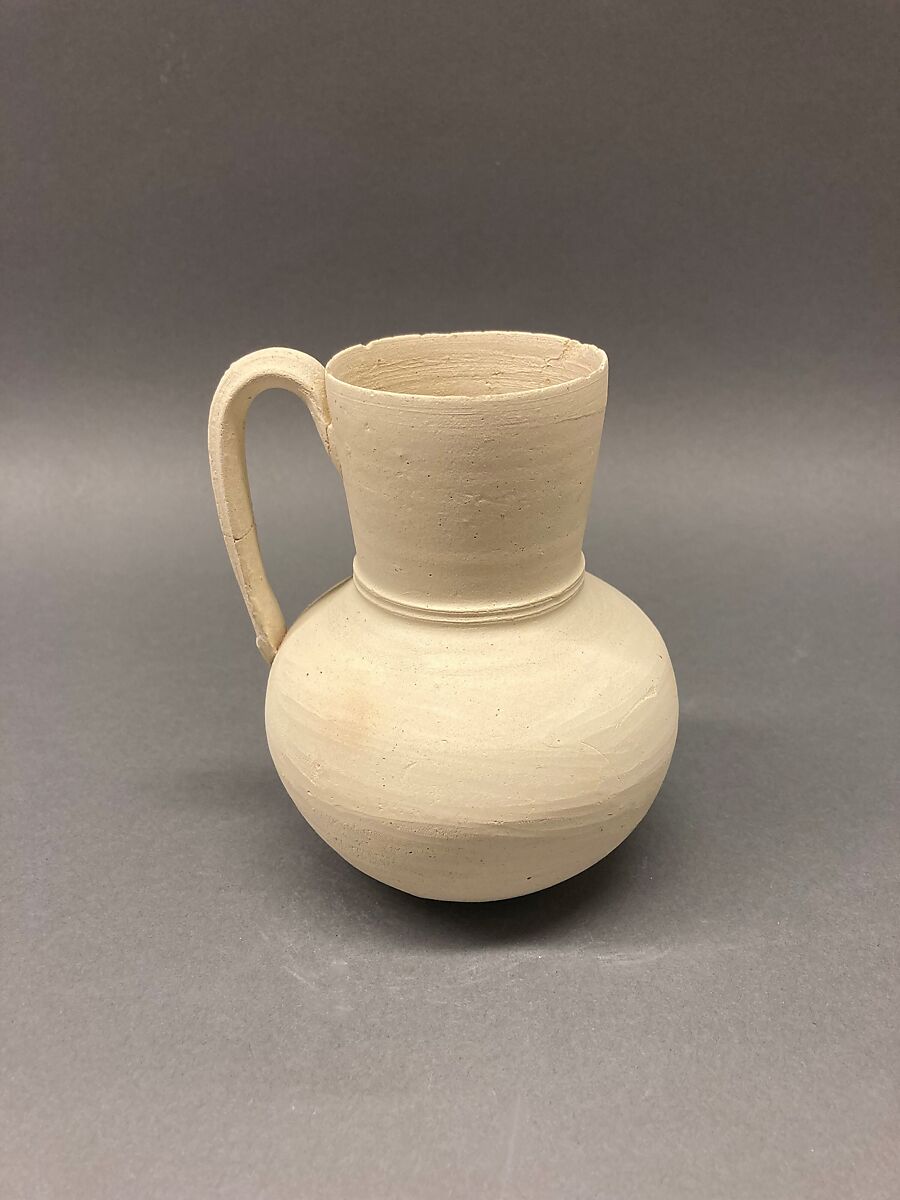 Ewer, Earthenware; slip covered, unglazed