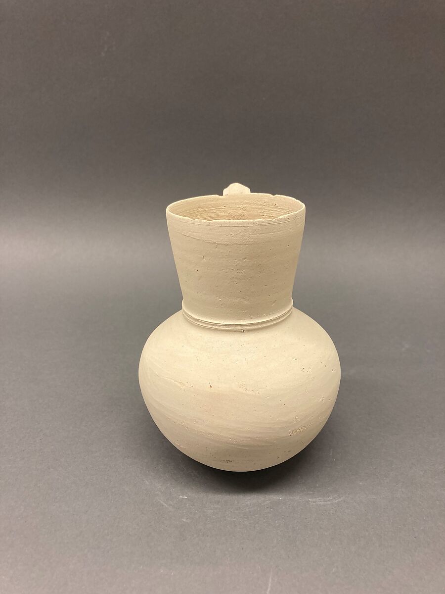 Ewer, Earthenware; slip covered, unglazed
