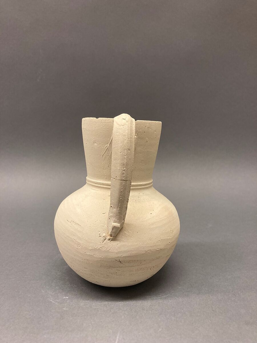 Ewer, Earthenware; slip covered, unglazed