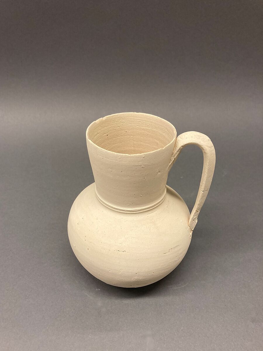 Ewer, Earthenware; slip covered, unglazed 