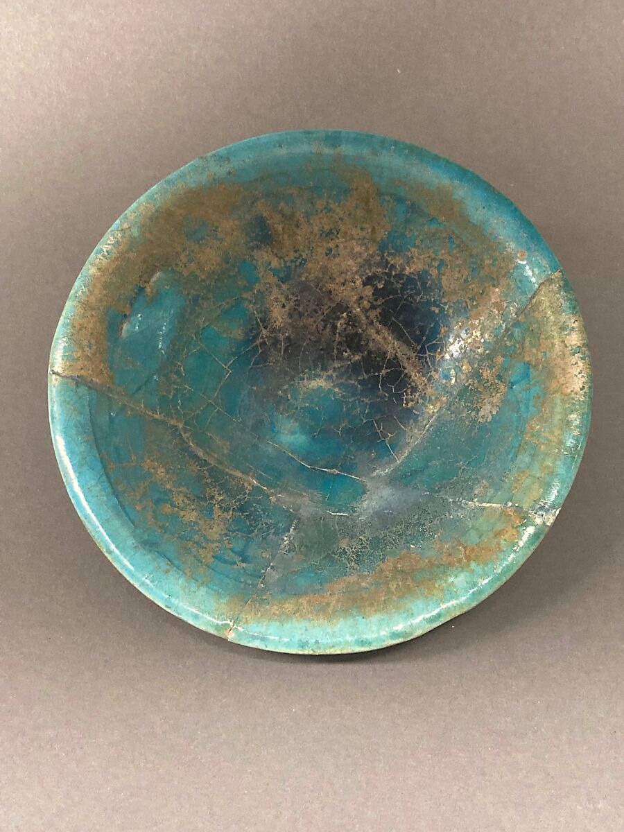 Dish, Earthenware; white slip, incised and splashed with polychrome glazes under transparent glaze (sgraffito ware)