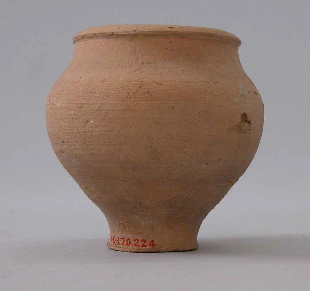 Bowl, Earthenware; slip covered and unglazed 