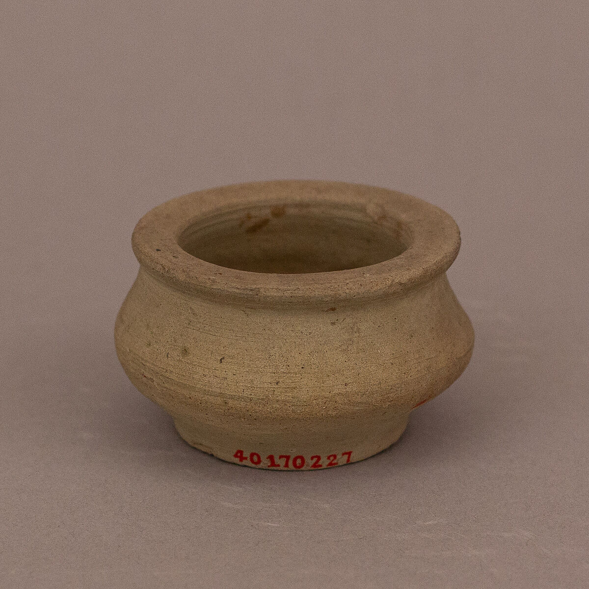 Bowl, Earthenware; slip covered and unglazed 