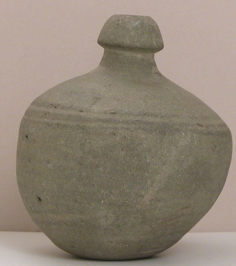 Spheroconical Vessel, Earthenware; incised and unglazed 