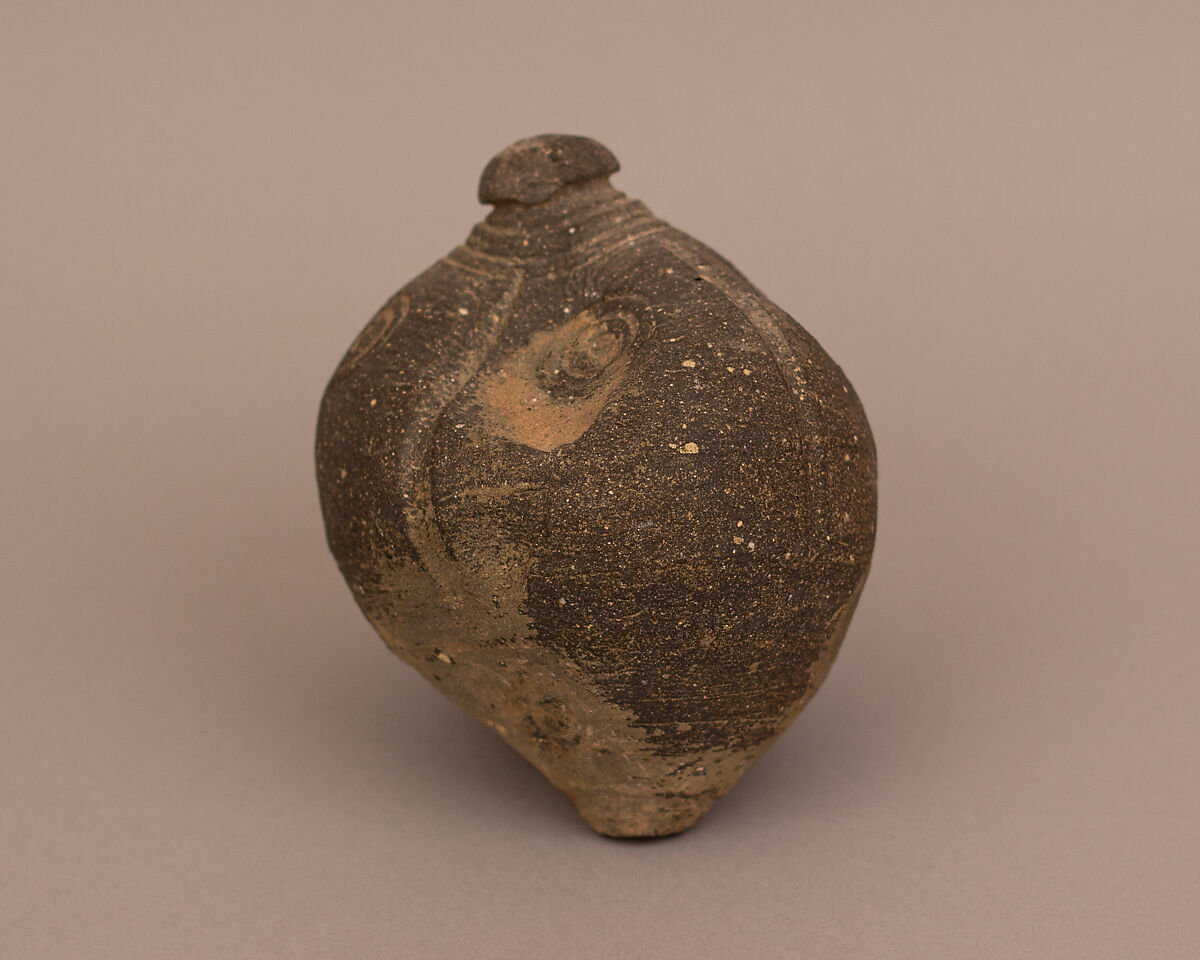 Spheroconical Vessel, Earthenware; incised and unglazed
