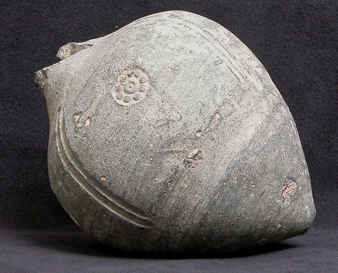 Spheroconical Vessel, Earthenware; incised and unglazed 