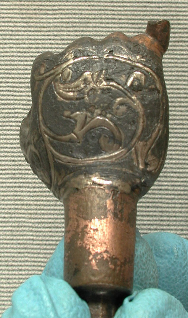 Hand with Niello Decoration, Bronze, silver, niello; gilded, inlaid