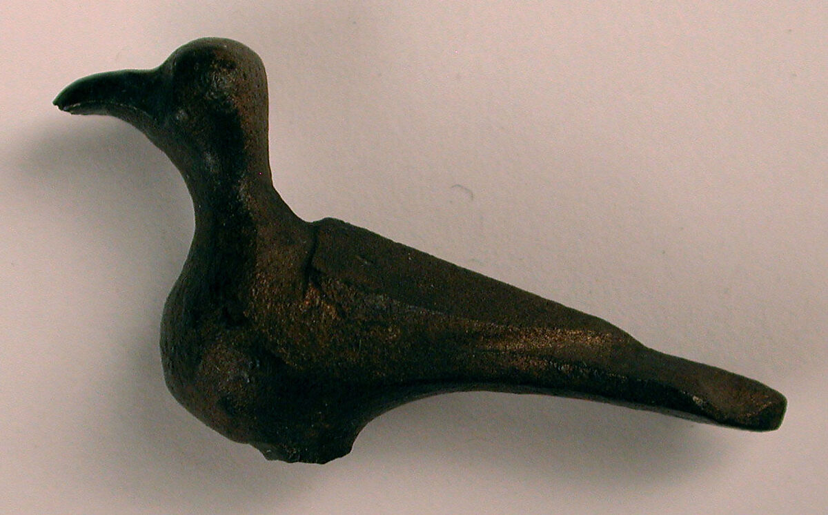 Fragment of a Pin, Bronze; cast 