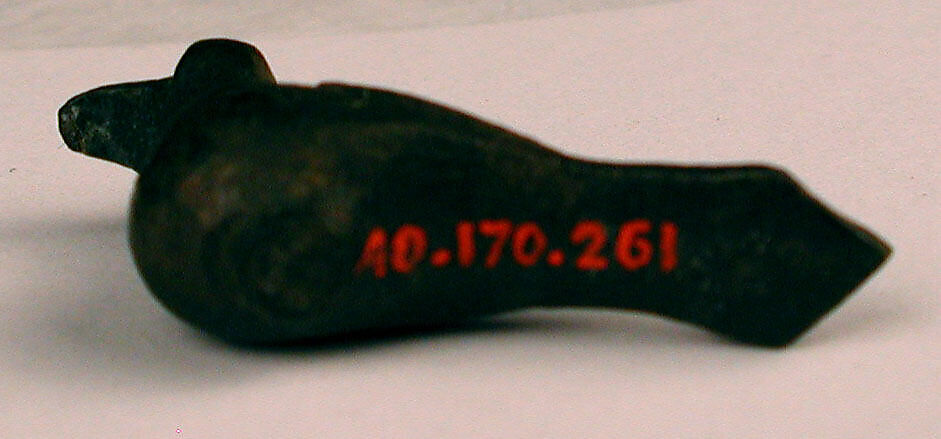 Fragment of a Pin, Bronze; cast