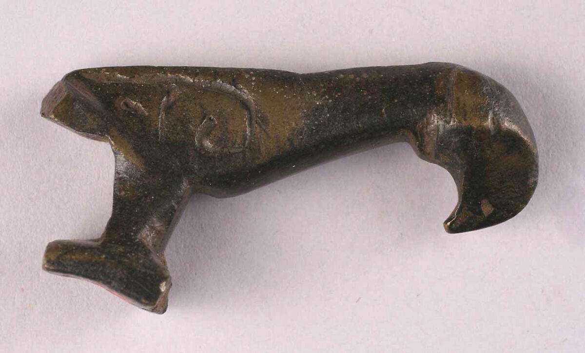 Finial, Bronze; cast, incised 