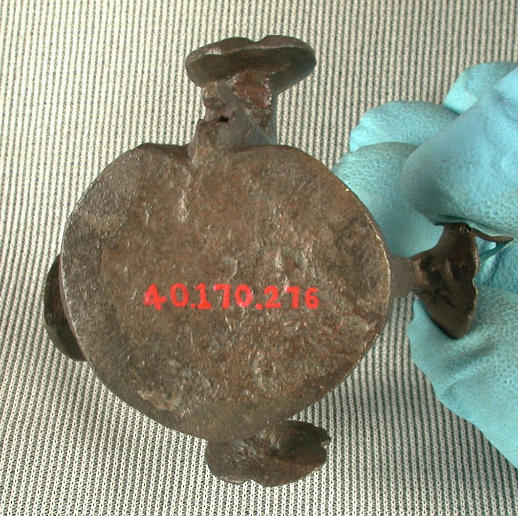 Two Bird Finials and a Bird Pin, Bronze; cast