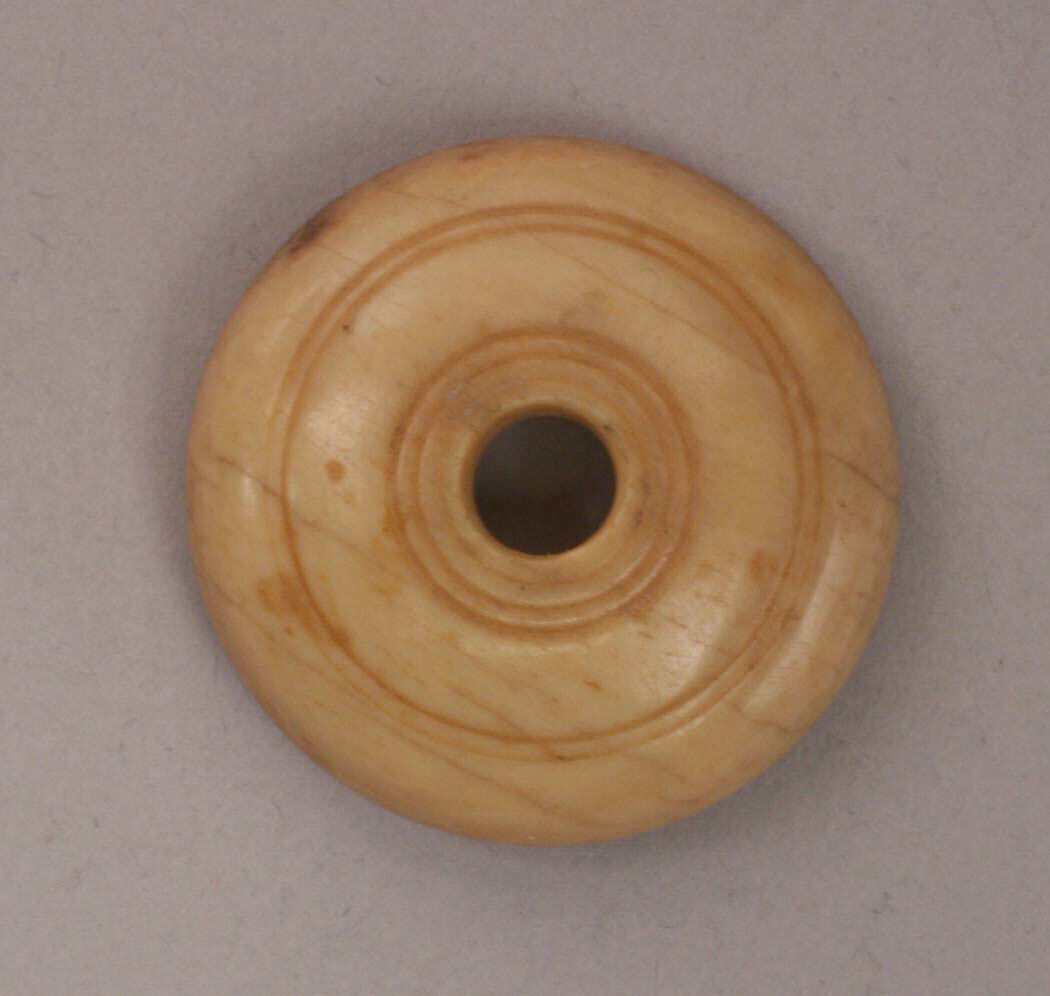 Button or Bead or Spindle Whorl, Bone; incised 