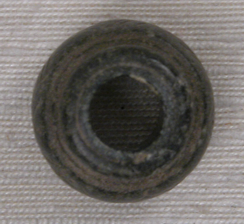 Button or Bead or Spindle Whorl, Stone; incised
