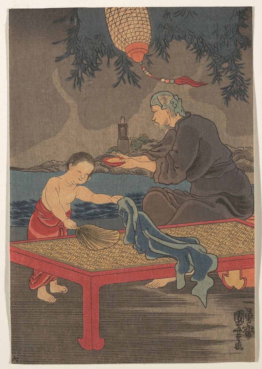 Paragons of Filial Piety (from a set of twenty-four), Utagawa Kuniyoshi (Japanese, 1797–1861), Woodblock print; ink and color on paper, Japan