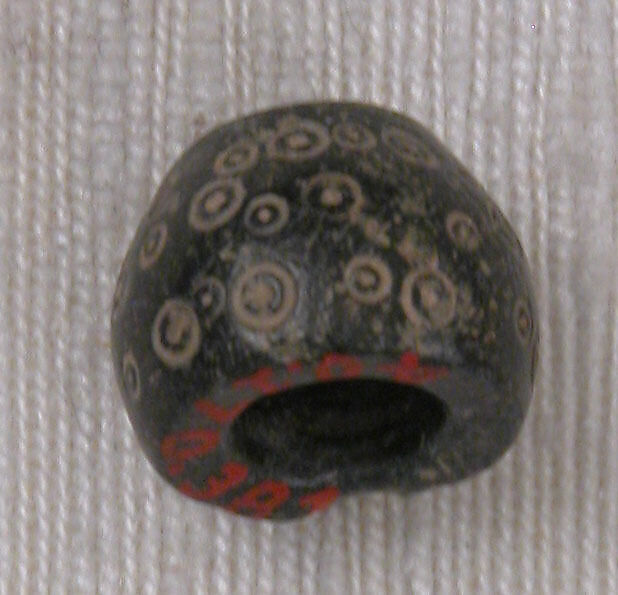 Button or Bead or Spindle Whorl, Stone; incised