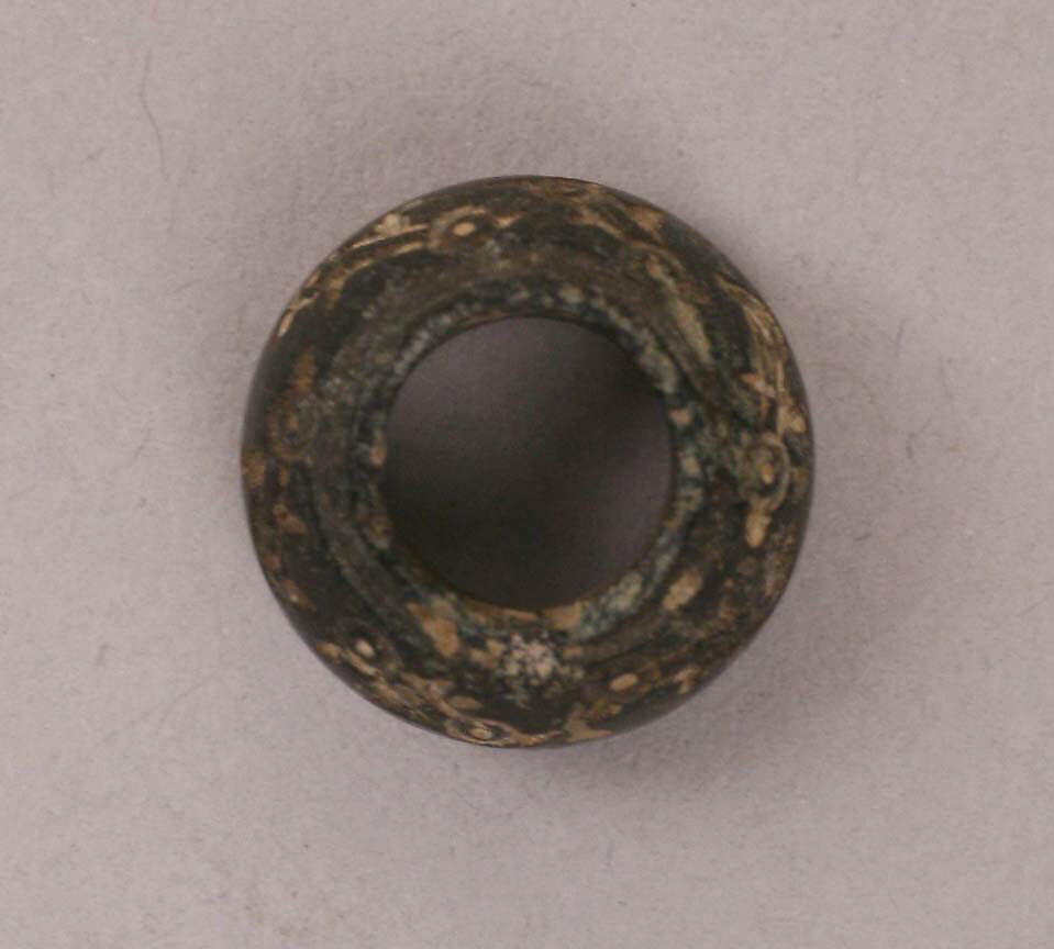 Button or Bead or Spindle Whorl, Stone; incised 