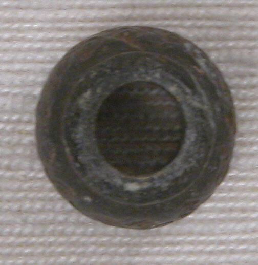Button or Bead or Spindle Whorl, Stone; incised