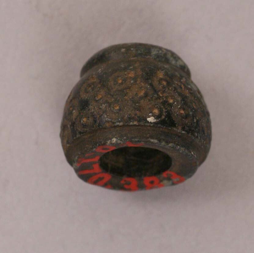 Button or Bead or Spindle Whorl, Stone; incised 